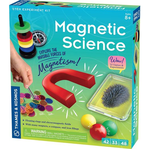 Thames & Kosmos Magnetic Science | 33 STEM Experiments | Ages 8+ | Learn About Earth’s Magnetic Poles | Discover How Invisible Magnetic Fields Work