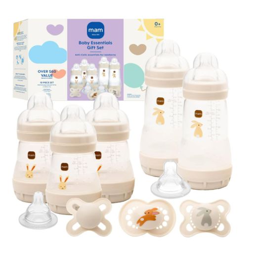 MAM Baby Bottle and Pacifier Matte Gift Set, Unisex, 10 Pack