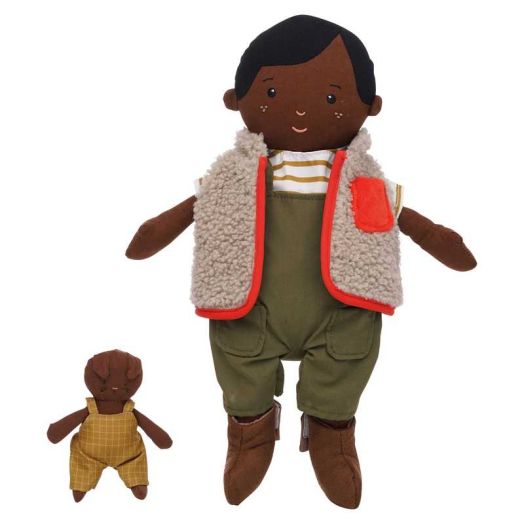 Manhattan Toy Playdate Friends Ellis Machine Washable and Dryer Safe 14 Inch Doll with Mini Bunny Stuffed Animal