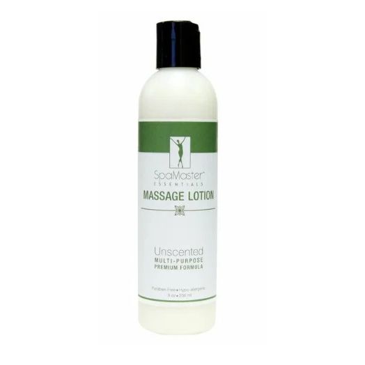 Master Massage SpaMaster Essentials Unscented Massage Lotion, Therapeutic Premium Formula 8 Oz