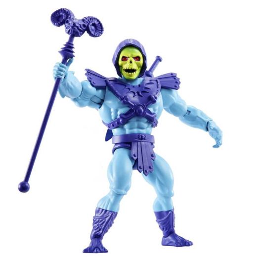 Masters of the Universe Origins Skeletor Action Figure with Accessory & Mini Comic Book, 5.5-inch
