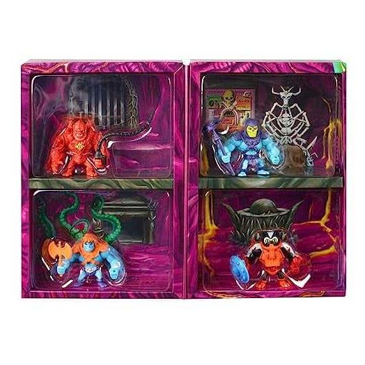Mattel Masters of The Universe Eternia Minis Skeletor, Beast Man, Stinkor & Faker 2-Inch Mini Figure 4-Pack (Snake Mountain)