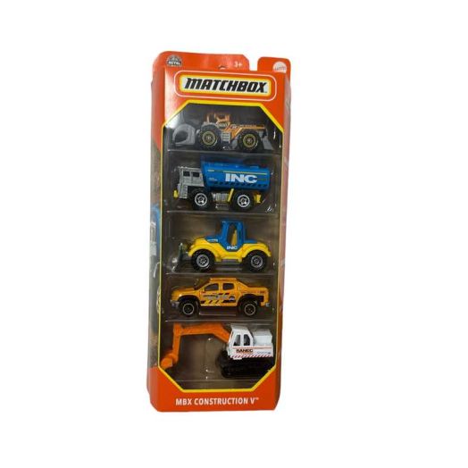 BSM Collectibles Combo - Matchbox 5 pack - MBX Construction V / Construction 5 + Plus limited HW Sticker