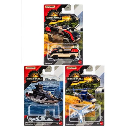 Jurassic World Matchbox Legacy Collection Vehicles Set of 3 JGL59-956B