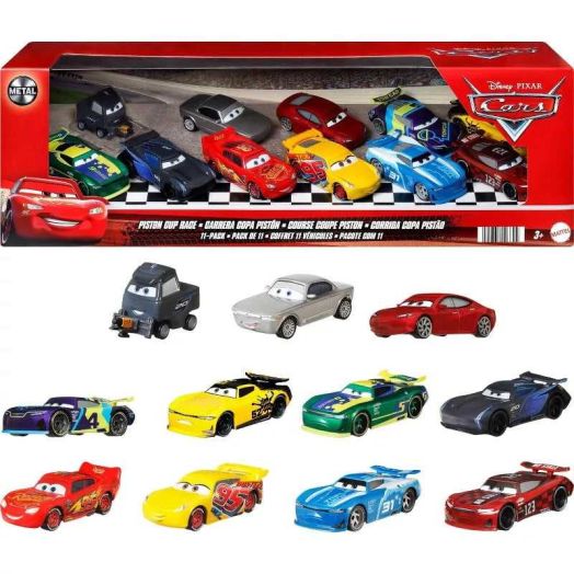 Disney Pixar Cars 3 Piston Cup Race 11-Pack Die-Cast Toy Car Set, 1:55 Scale Collectible Vehicles