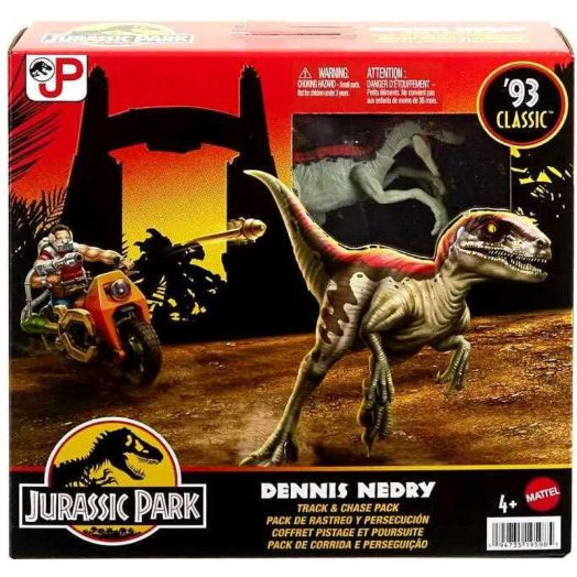 Jurassic Park: Dennis Nedry '93 Classic Collection Track and Chase Pack Action Figure, (3.75")