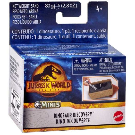Jurassic World Dominion Dig-Scovery Discovery Pack (Sand & 1 RANDOM Dinosaur Figure (Or 2 Smaller Dinos))