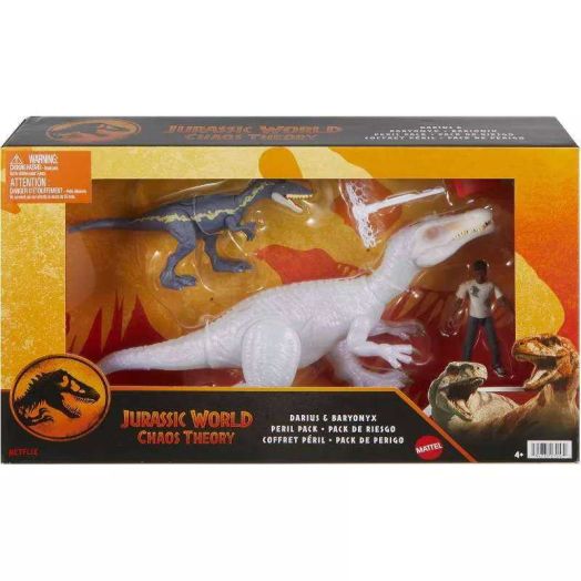 Jurassic World Peril Pack Darius, Baryonyx & Monolophosaurus Action Figure Set | Mattel