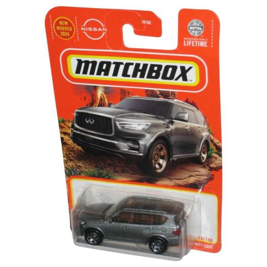 Matchbox 2022 Infiniti QX80 (2023) Mattel Gray Toy Car 33/100