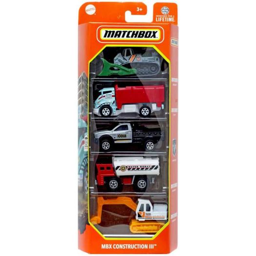 Matchbox MBX Construction III Diecast Vehicle 5-Pack