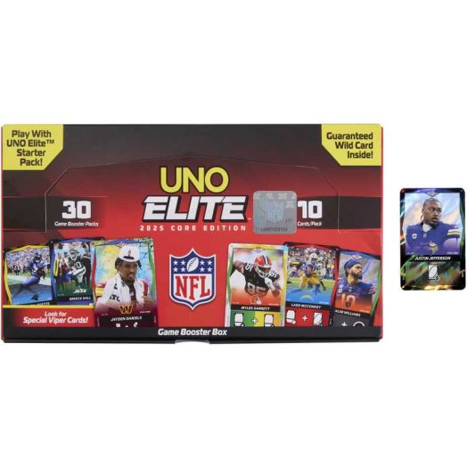 Mattel Games - Uno Elite NFL 2025 Core Edition, Booster Box