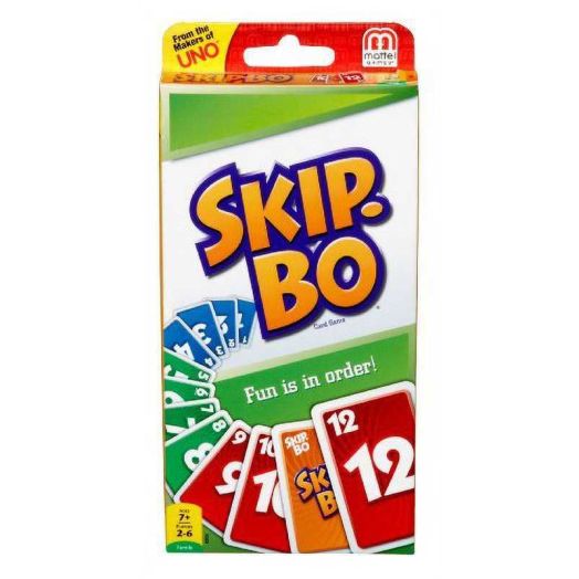 Mattel, SKIP BO Card Game (Pack of 4)
