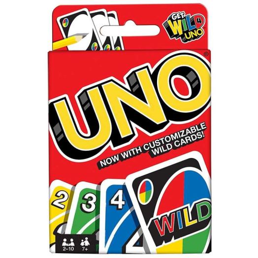 Mattel UNO Original Card Game, America's No.1 Family Game, 500 Points, Color Coded