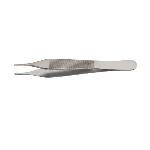 McKesson Argent™ Tissue Forceps Bishop-Harmon, 3-3/8 Inch Straight 0.7 mm Tips 1 X 2 Teeth