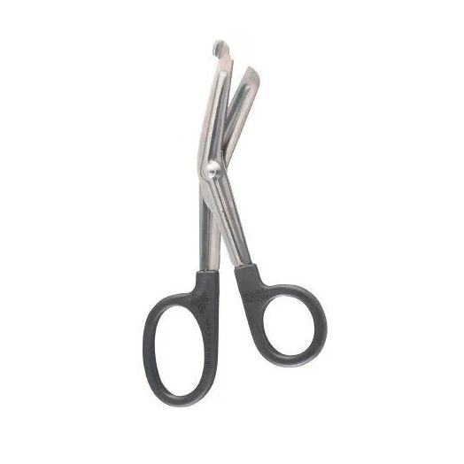 McKesson Argent Bandage and Utility Scissors, Black 6-1/2 Inch Angled Blunt Tip