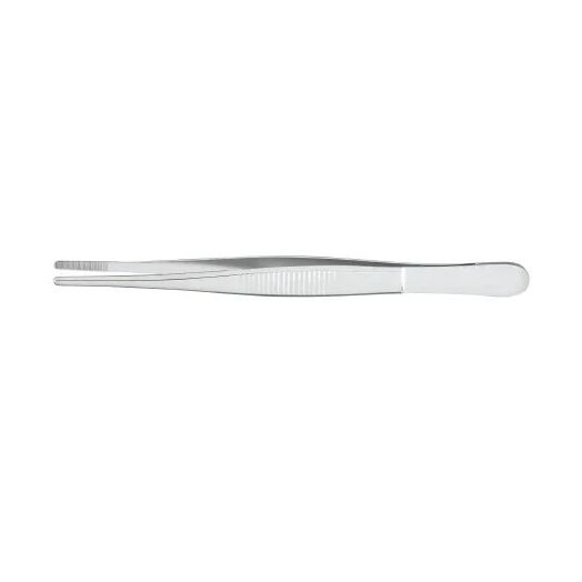 McKesson Argent™ Semken Dressing Forceps, 5 Inch Curved Serrated Tips
