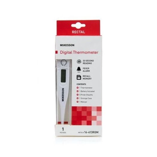 McKesson Digital Stick Thermometer Rectal Probe, Box of 12
