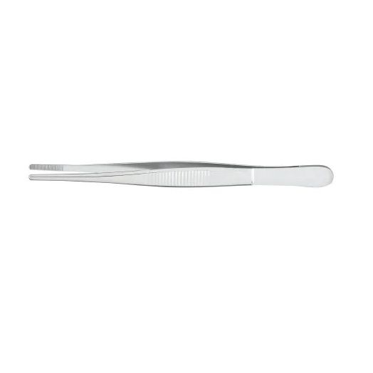 McKesson Dressing Forceps Iris, 5-1/2 Inch Length Straight Serrated Tip NonSterile
