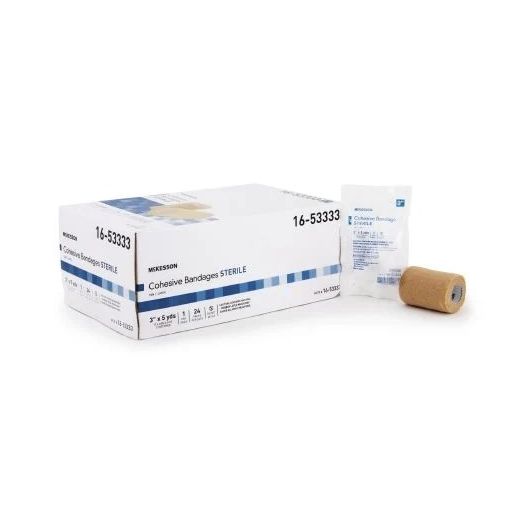 McKesson Cohesive Bandage, 6 Inch x 5 Yards Tan Non-Sterile