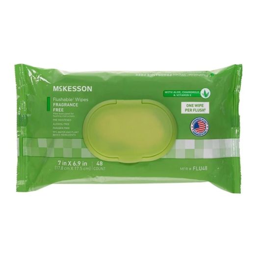 McKesson Flushable Personal Wipe, Fresh Scent 96 Count