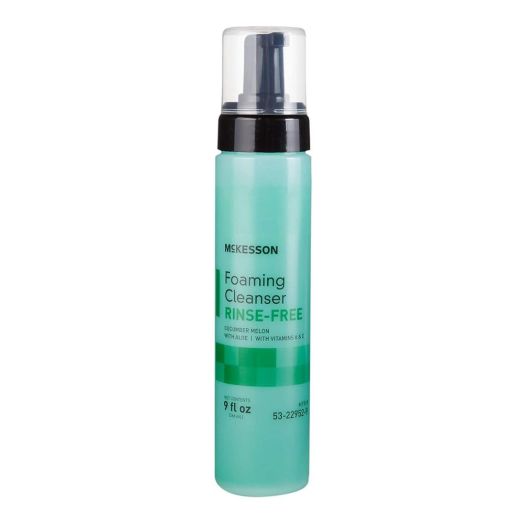 McKesson Rinse-Free Foaming Cleanser, 9 Ounce Pump Bottle