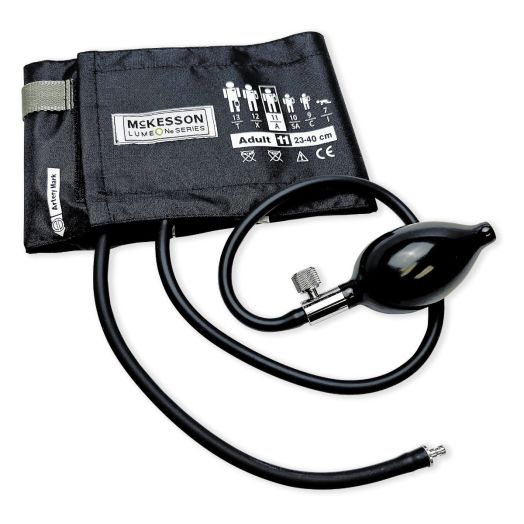 McKesson LUMEON™ Reusable Blood Pressure Cuff and Bulb, Adult Arm Medium 23-40 cm