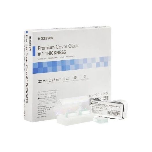 McKesson Medi-Lab Economy Grade Microscope Cover Glass, No. 2 Thickness