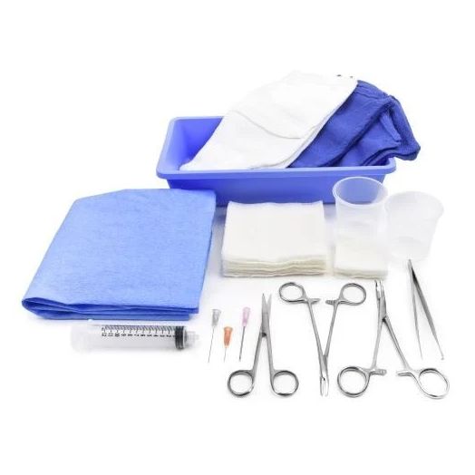 McKesson Premium Laceration Tray, Stainless Steel Instruments with Blotting Towels