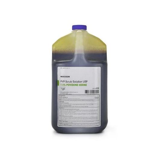 McKesson PVP Scrub Solution 7.5% Strength Povidone-Iodine, 16 oz. Flip-Top Bottle