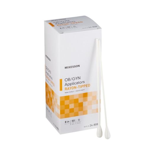 McKesson OB/GYN Swab, 8 Inch NonSterile Box of 50