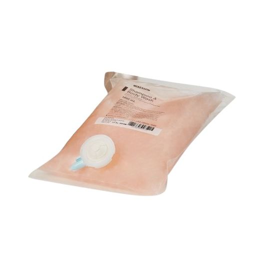 McKesson Shampoo and Body Wash, Apricot Scent 1000 mL Dispenser Refill Bag