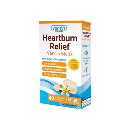 McKesson YumV's Chewable Antacid Tablets, Vanilla Flavor 40 per Box Case of 12