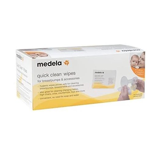 Medela Quick Clean Breast Pump & Accessory Wipes, 40-Pack