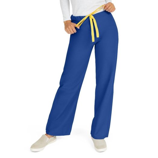 Medline AngelStat Unisex Reversible 1-Pocket Scrub Pants, Navy X-Large