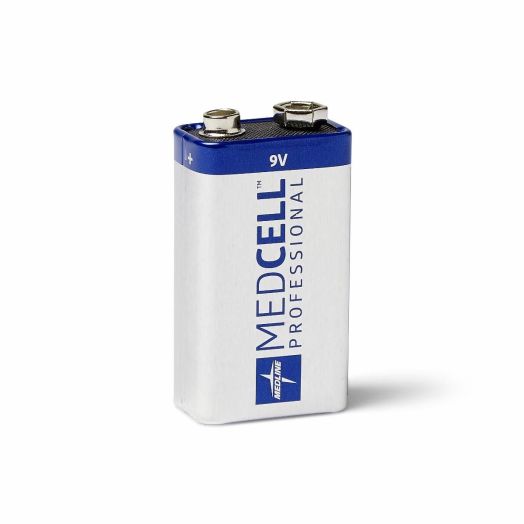 Medline MedCell Alkaline Battery, 9V Box of 12