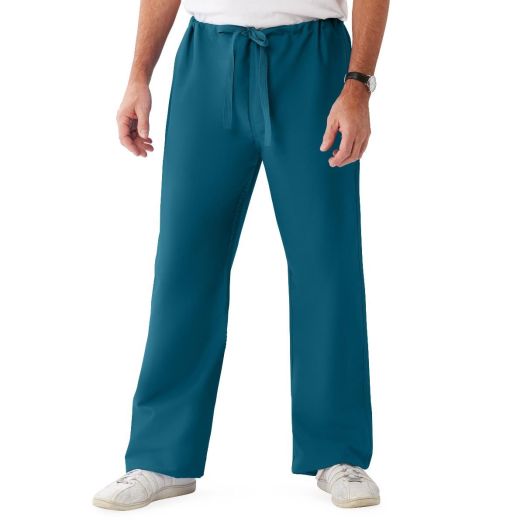 Medline ComfortEase Unisex Reversible Scrub Pants, Caribbean Blue 4-XL