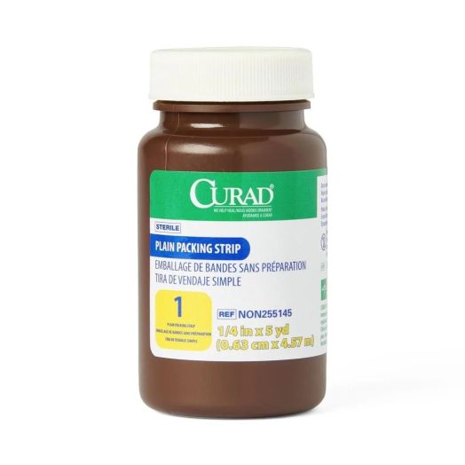 Medline CURAD Sterile Plain Packing Strip, 1/4 Inch x 5 Yard