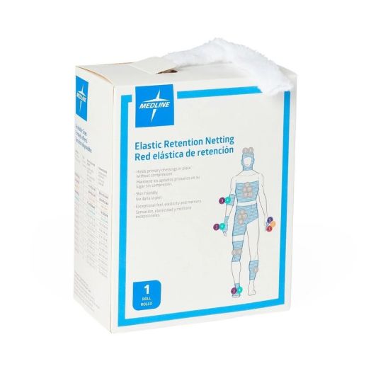 Medline Curad Stretch Tubular Elastic Dressing Retention Net, Size 11 46" x 25 yd.