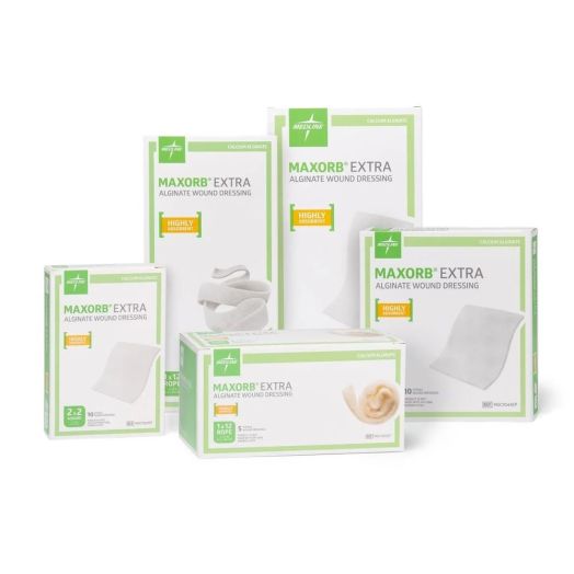 Medline Maxorb Extra CMC/Alginate Wound Dressing, 4 x 8 Inch