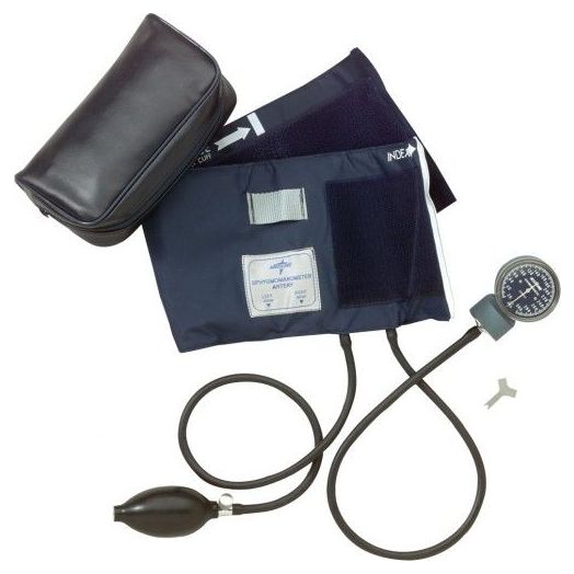 Medline Nite-Shift Premier Handheld Aneroid Sphygmomanometer, Adult Cuff