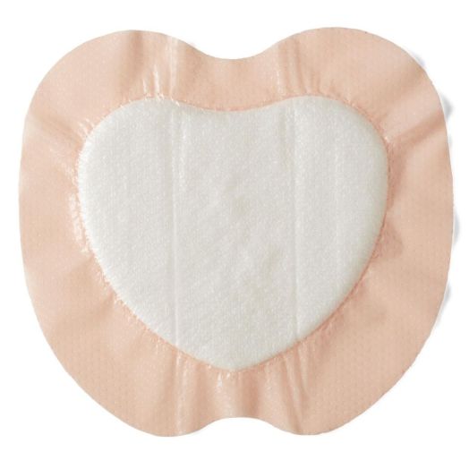 Medline Optifoam Gentle Silicone-Faced Foam Dressing with Border, Sacrum 9" x 9"