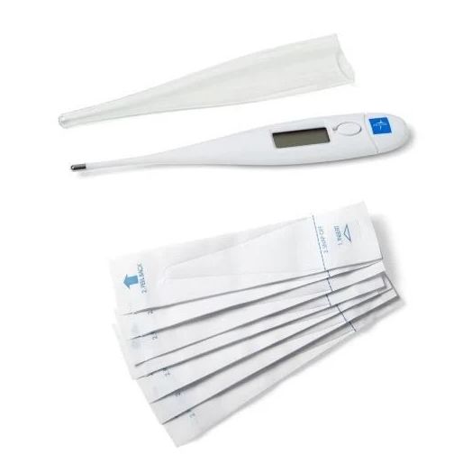 Medline 30-Second Oral Digital Stick Thermometer, with 20 Sheaths