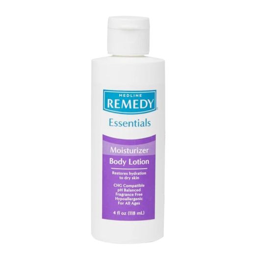 Medline Remedy Essentials Moisturizing Body Lotion, Unscented 4 oz