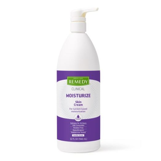 Medline Remedy Clinical Skin Cream, 32 Ounce Pump Bottle