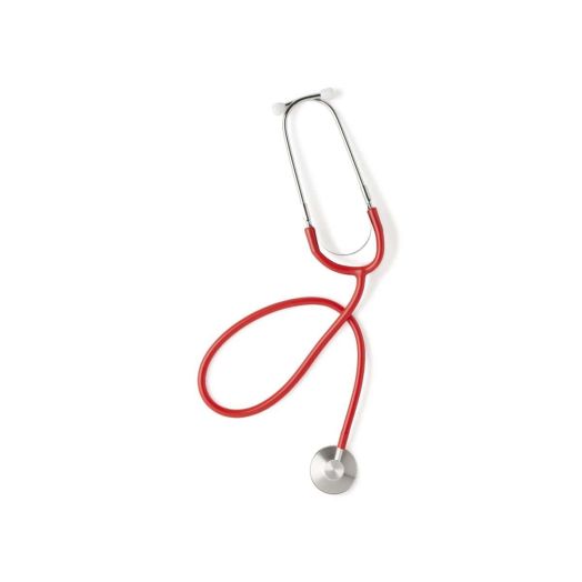 Medline Single-Head Stethoscope, Red