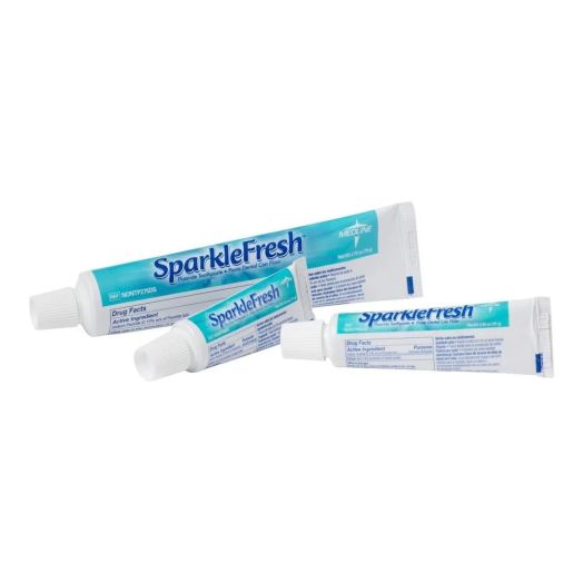 Medline SparkleFresh Fluoride Toothpaste, Mint 0.6 oz