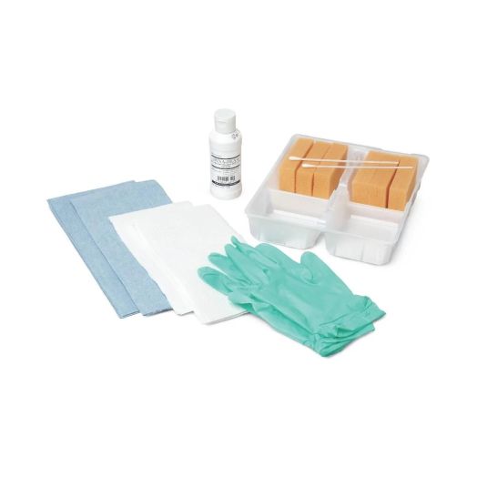 Medline Wet Skin Scrub Tray, 4% CHG Solution