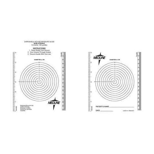 Medline Bullseye Wound Measuring Guide, Bag of 250