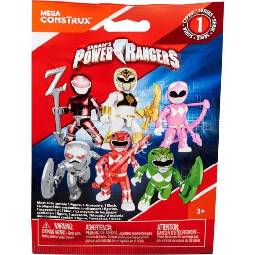 Mega Construx Power Rangers Mystery Figure Blind Pack (Styles May Vary)