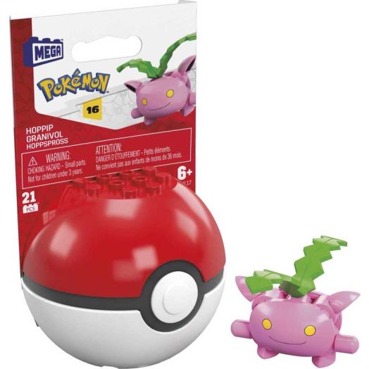 MEGA Pokemon Hoppip building set with 21 pieces and Poke Ball